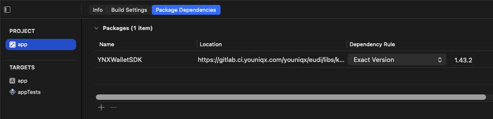 Xcode SPM configuration